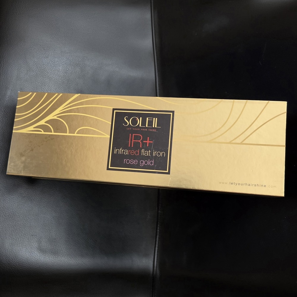 Soleil IR+ Infrared Flat Iron Rose Gold Ionic Hair Straightener L10HSIRP-M39